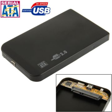 2.5" SATA HDD External Case - Black, 126x75x13mm - 1