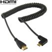 Gold Plated Mini HDMI to HDMI Coiled Cable 1.4 Version, 0.6m-2m, 3D/Ethernet - 2