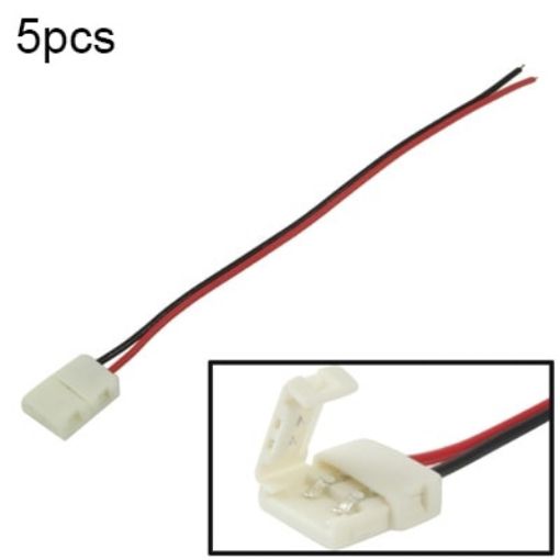 5pcs 10mm PCB FPC Connector Adapter for SMD 5050 LED Strip, 16cm Long - 1