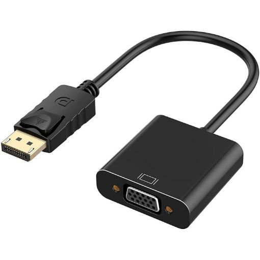 Display Port Male to VGA Female Converter, 20cm Length Adapter - 1