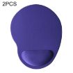 2 PCS Purple Cloth Gel Wrist Rest Mouse Pad Set - 1