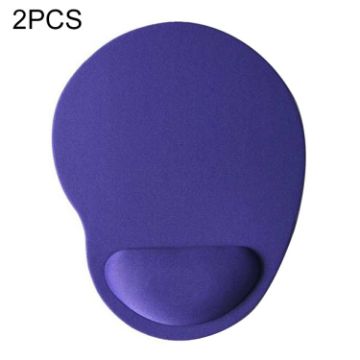 2 PCS Purple Cloth Gel Wrist Rest Mouse Pad Set - 1