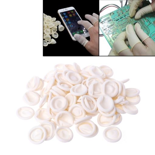 Latex Anti-static Finger Cots White - 50pcs/Bag - 1
