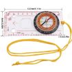 2 in 1 Compass & Map Measuring Ruler with Lanyard - Survival Tool - 2