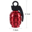 Universal Bicycle Tire Valve Caps - 4 PCS Red | Durable & Stylish - 2
