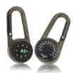 Carabiner Key Compass & Thermometer for Hiking & Outdoor Travel - 1