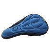 Blue 3D Silicone Lycra Nylon Gel Pad Bicycle Seat Cover - Soft Cushion Fit - 2