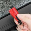 2 in 1 Car Emergency Hammer Key Chain Knife Glass Breaker Tool (Black) - 6