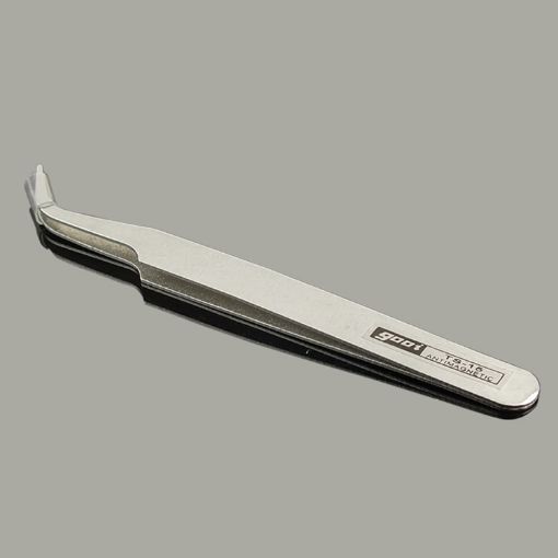Gooi TS-15 Steel Bend Tweezers, Silver - Precision Tool for Crafts - 1