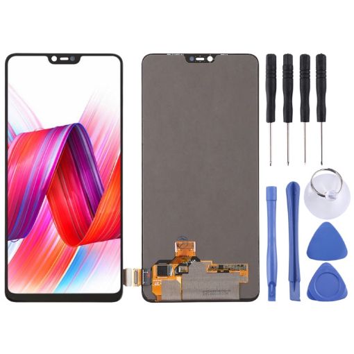 OPPO R15 Black LCD Screen with Digitizer Full Assembly Replacement - 1