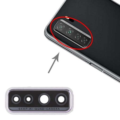 Huawei P40 Lite 5G/Nova 7 SE Camera Lens Cover Silver - Original Replacement - 1