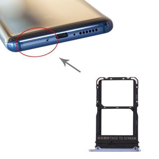 Xiaomi Mi 10 SIM Card Tray Replacement (Grey) - Dual Pack - 1