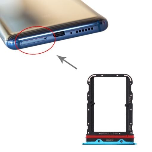 Xiaomi Mi 10 Blue SIM Card Tray Replacement - Dual Pack - 1