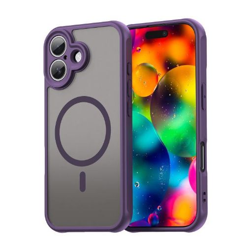 iPhone 17 Fan Dun Series Purple TPU Hybrid PC Magsafe Case - 1