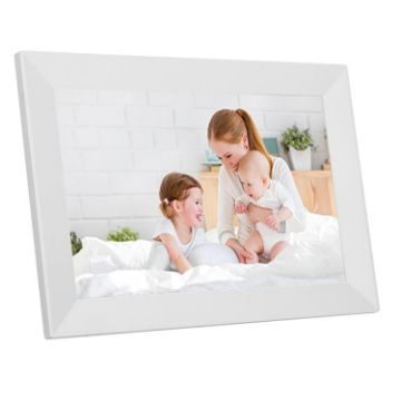 10.1" IPS Display WiFi Cloud Photo Frame, 1GB+16GB, US Plug (White) - 1