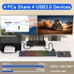 8K 30Hz Dual Monitor KVM Switch, 4 In 2 Out DP/USB3.0, AU Plug - 6