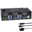 8K 60Hz USB3.0/HDMI Dual Monitor KVM Switch, 2-Port, US Plug - 2