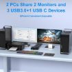 8K 60Hz USB3.0/HDMI Dual Monitor KVM Switch, 2-Port, US Plug - 6