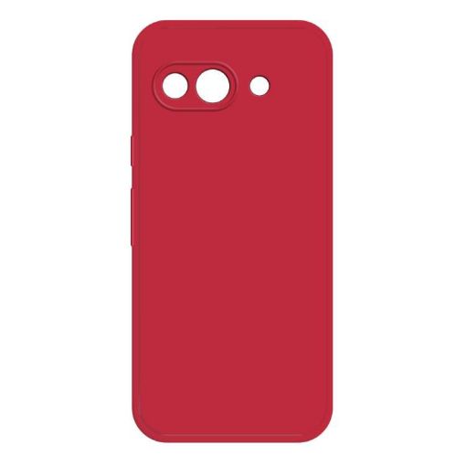 Google Pixel 9a Red Imitation Liquid Silicone Phone Case - 1