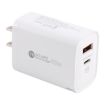 65W QC3.0 USB & USB-C PD Quick Charger AR-PD12, US Plug, White - 4