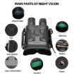 NVG800LS 3" LCD Screen Binocular Digital Night Vision Device - Black - 3