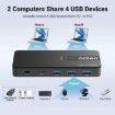 Onten KVM200 USB 3.2 Gen2 Sharing Switch 2 In 4 Out - Black - 4