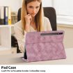 Samsung Galaxy Tab S10+/S9 FE+ Pink Rhombus Embossed Leather Case - 7