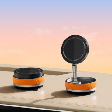K10B Orange Car Vacuum Magnetic Foldable Rotatable Phone Holder - 1