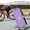 Realme 14 5G Purple Leather Crossbody Phone Case - Cross Texture - 6
