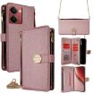 Realme P3 Ultra 5G Rose Gold Crossbody Leather Phone Case - 1