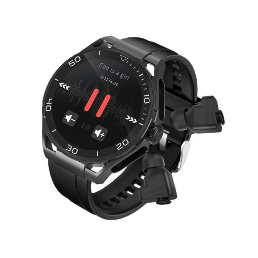 Q11 Dual-mode Bluetooth Headphones Smart Watch, 1.58" - Black, Bluetooth Call - 1