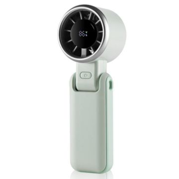 H03 High Speed Handheld Folding Fan - Green | Portable Cooling Solution - 1