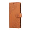 OPPO Find X8 5G Brown Leather Case with Rose Emboss & 3 Card Slots - 2
