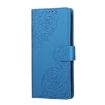 OPPO Find X8 Pro 5G Blue Leather Case with Rose Flower & 3 Card Slots - 2
