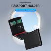 Magnetic Passport Card Holder RFID Anti-theft Document Bag - Black - 3