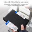 Magnetic Passport Card Holder RFID Anti-theft Document Bag - Grey - 8