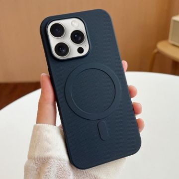 iPhone 15 Pro Dark Blue Stripe MagSafe TPU Case - 1