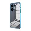 Vivo S30 Blue Transparent Plating Fine Hole Phone Case - 1
