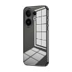 Vivo S30 Transparent Plating Fine Hole Phone Case - Black - 1