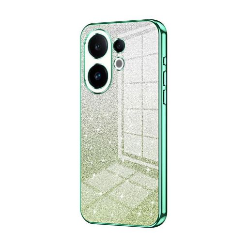 Vivo S30 Green Gradient Glitter Powder Electroplated Phone Case - 1