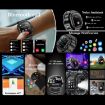 LF37 2.1" BT Call Smart Watch, Blood Oxygen/Heart Rate, Menstrual, Black - 2