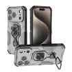 iPhone 17 Pro Grey Metal Kickstand TPU Hybrid PC Case - 1
