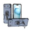 iPhone 17 Air Metal Kickstand TPU Hybrid PC Case - Blue - 1
