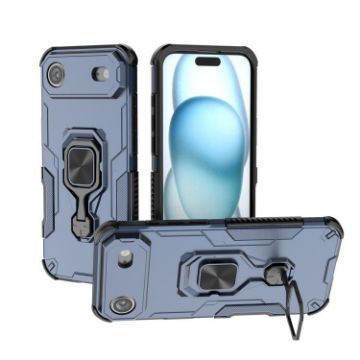 iPhone 17 Air Metal Kickstand TPU Hybrid PC Case - Blue - 1