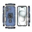 iPhone 17 Blue Metal Kickstand TPU Hybrid PC Case - 3