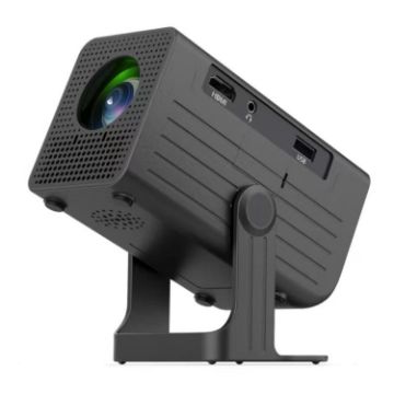 N6 1280x720P 70ANSI Android 11.0 Smart Mini Projector UK Plug Black - 1