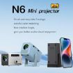 N6 1280x720P 70ANSI Android 11.0 Smart Mini Projector UK Plug Black - 5