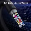 16K DisplayPort Extension Cable 1.2m, DP2.1 Right Elbow 52Gbps 30Hz (Black) - 4