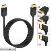 16K DisplayPort Extension Cable 3m - DP2.1 Right Elbow 52Gbps 30Hz (Black) - 2