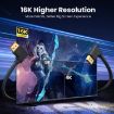 16K DisplayPort Extension Cable 3m - DP2.1 Right Elbow 52Gbps 30Hz (Black) - 5